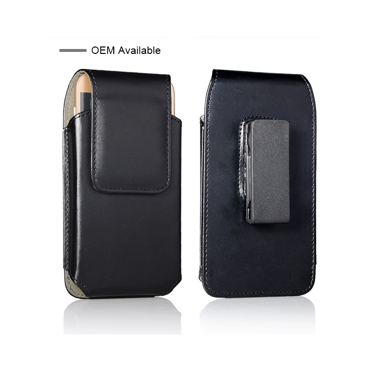 Universal Classical PU Leather Pouch Bag For Samsung NOTE 20 Ultra Phone Holster for iPhone 12 6.7 inch with Rotated Belt Clip