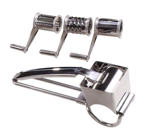 <strong>Rotary</strong> <strong>Cheese</strong> <strong>Grater</strong> - Vegetable <strong>Cheese</strong> Cutter Slicer Shredder With 3 Interchanging <strong>Rotary</strong> Sharp Cylinders Stainless Steel - Product Image 2