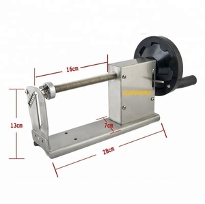 Mesin Pemotong Kentang Spiral Stainless Steel Komersial untuk Hotel, Pengering Buah, dan Mesin Pengolah Sayuran - Product Image 1