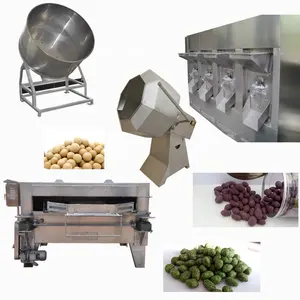 Practical Japanese Beans Flour Coated Peanut Making Peanut Roasting Coating Equipment Production Line