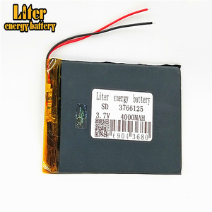 Rechargeable battery lithium polymer battery battery 3,7 V 3766125, 4000 mah Li-ion battery - Product Image 1