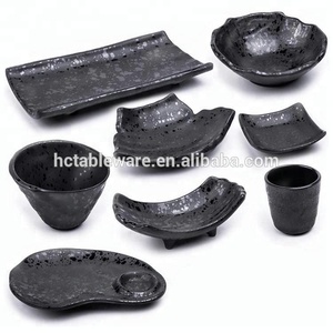 Achetez directement en usine en Chine, ensemble <span class=keywords><strong>de</strong></span> vaisselle en mélamine marbrée noire - Product Image 6