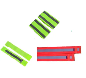 hi-vis strips elastic armbands with reflective stripe safety wristbands ankle leg straps reflect bands for night jogging walking