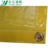 Bâche de drainage - Bâche de protection contre les fuites de plafond et de toit - Bâche de protection contre les gouttes - Robuste - Jaune