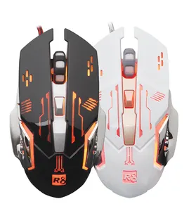 Nomu R8-souris de jeu optique 6D, filaire, ergonomique, produits populaires, en boîte couleur, meilleure vente et technique