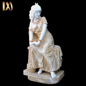 Intagliato bianco marmo greco nudo sexy giardino statua di donna sdraiato - Product Image 2