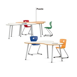 Forma do Enigma da Faculdade Escola Professor personalizado Altura Fixa Treinamento Atividade Mesa Mobiliário Escolar - Product Image 3