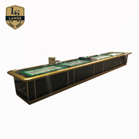 Table de jeu de craps et de poker portable de luxe de grande taille (12 pieds) LANGE LN-S025 Casino avec shaker automatique pour Sic Bo et écran LCD