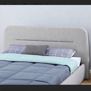 Willsoon-Lit de rangement à gaz rembourré à LED en tissu au design moderne avec ravin concis sur tête de lit king size bett - Product Image 5