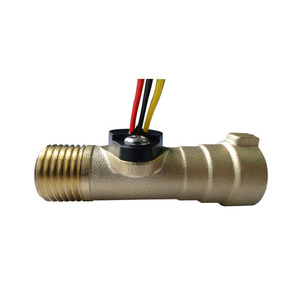 Capteur de débit à effet Hall en laiton de 1/2 pouces Débitmètre magnétique de liquide et d'eau - Product Image 1