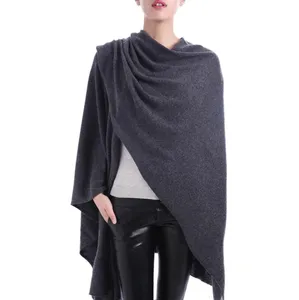 Top version de luxe italienne <span class=keywords><strong>poncho</strong></span> asymétrique jeté en <span class=keywords><strong>cachemire</strong></span> mongol - Product Image 1