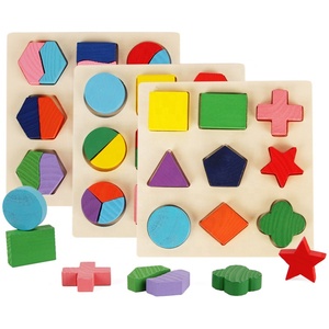 Montessori preschool Puzzle Tri mathematics learning bricks baby educational game toys for children - Product Image 1