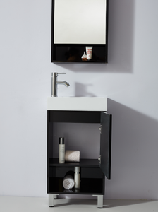 Larghezza 250 millimetri MDF <span class=keywords><strong>Con</strong></span> La Pittura Lucida brillante di Colore Piccolo 1 Porta Armadietto A <span class=keywords><strong>Specchio</strong></span> e 1 Porta del Bagno set - Product Image 4