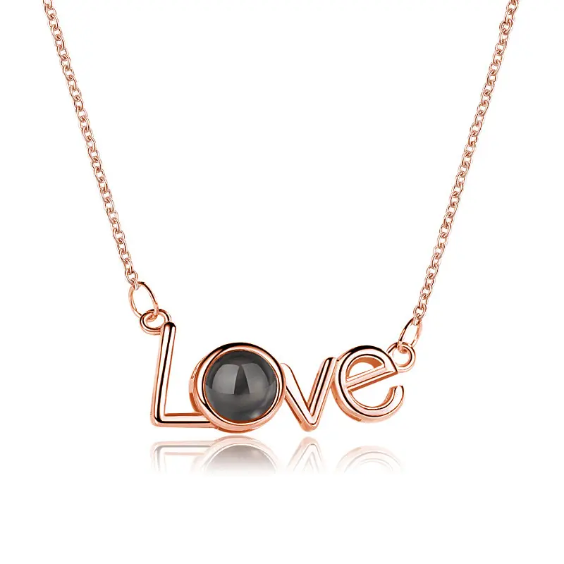 Colgante con letras I love you para mujer, novedad, modelos de explosión, 100 idiomas, regalo de cumpleaños, accesorios de joyería