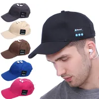 Casquettes de sport de Baseball sans fil, chapeaux noirs, avec Logo personnalisé, Bluetooth, pour papa intelligent, camionneur