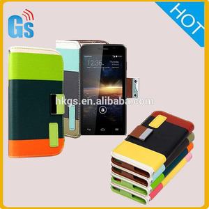 nuevo estilo de cuero de la pu flip caso folio cubierta para <span class=keywords><strong>vodafone</strong></span> inteligente 4 turbo - Product Image 1