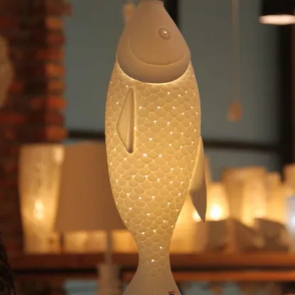 Lustre suspendu de cuisine en forme de poisson en porcelaine unique en gros