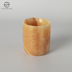 Lussuosi Portacandele in Onice Miele per Matrimoni, Feste e Hotel - Product Image 4
