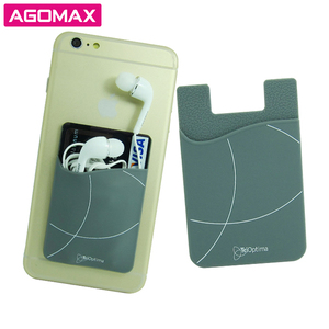 Porte-cartes de crédit en silicone non toxique, vente chaude, cadeau décontracté, porte-cartes de téléphone intelligent coloré avec fentes pour cartes de crédit, sans fermeture - Product Image 4