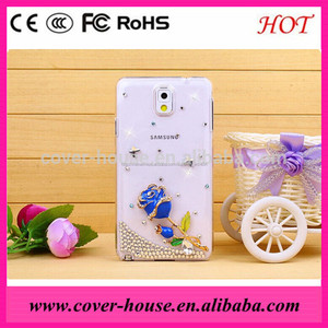 Hoa hồng 3D hợp kim cương cứng máy tính cho Samsung <span class=keywords><strong>Galaxy</strong></span> <span class=keywords><strong>Note3</strong></span> - Product Image 1