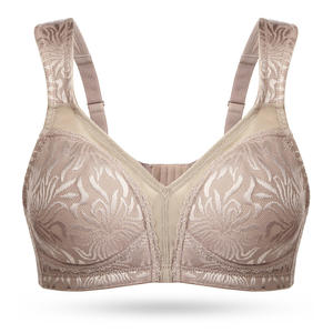 Wholesale Non Padded Wirefree <strong>Bra</strong> Women Sexy Nylon Spandex Full Coverage Wirefree Support <strong>Bra</strong> Only <strong>Bra</strong> Decorated With Lace <strong>Busty</strong> - Product Image 6