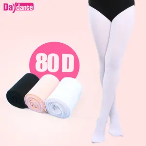Collant da Danza Senza Cuciture in Nylon 80 Denari per Ragazza - Product Image 1