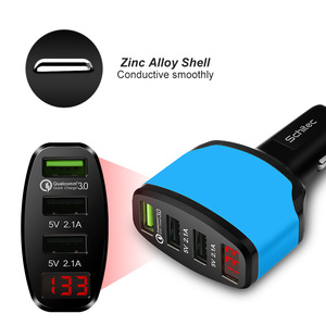 Xiaomi — téléphone <span class=keywords><strong>Portable</strong></span> de voyage à affichage LED, QC3.0, <span class=keywords><strong>avec</strong></span> 3 ports USB, chargeur de voiture - Product Image 5