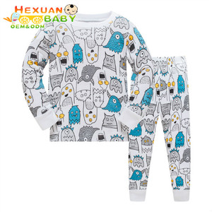 Pyjamas pour enfants de 3 à 8 <span class=keywords><strong>ans</strong></span> Vêtements de nuit en coton à manches longues pour bébés garçons Pyjamas d'été imprimés pour enfants Style 035 - Product Image 5