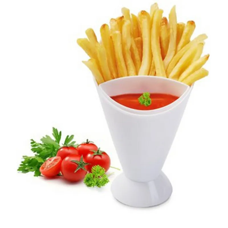 Snack Cone Stand DIP Halter für Pommes Frites Chips Finger Food Sauce Gemüse