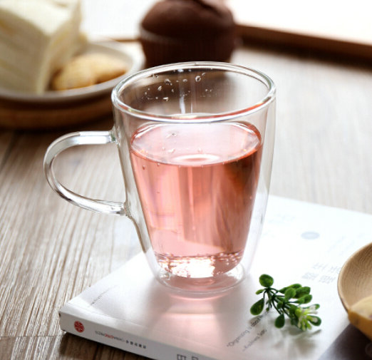 6 oz Strong Double Wall Insulated Borosilicate Thermo Glass Coffee Tea Cups Glass Mug