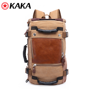 Factory Best Seller Outdoor <strong>Rucksack</strong> <strong>Camping</strong> Travel Black Canvas Men Hiking Travel Custom Laptop Backpack - Product Image 4