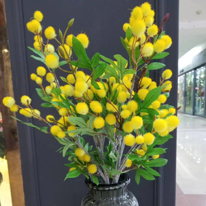 Hogar <span class=keywords><strong>de</strong></span> <span class=keywords><strong>la</strong></span> Sala decoración plástico Artificial bola borrosa aerosol arreglo ramo <span class=keywords><strong>de</strong></span> flores secas <span class=keywords><strong>flor</strong></span> artificial - Product Image 1