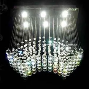Crystal led pendant light for interior decoration kitchen lamp chrome finish stainless steel crystal pendant chandelier lamps