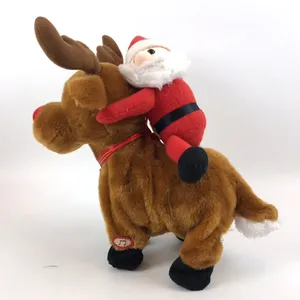 New Christmas gift Interactive electric christmas reindeer stuffed plush toys