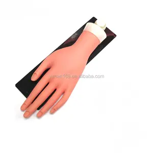 Yimart Plastic Nails Trainer Practice Mannequin Hand with Stand and Flexible Fingers Nail Training Practice Hand