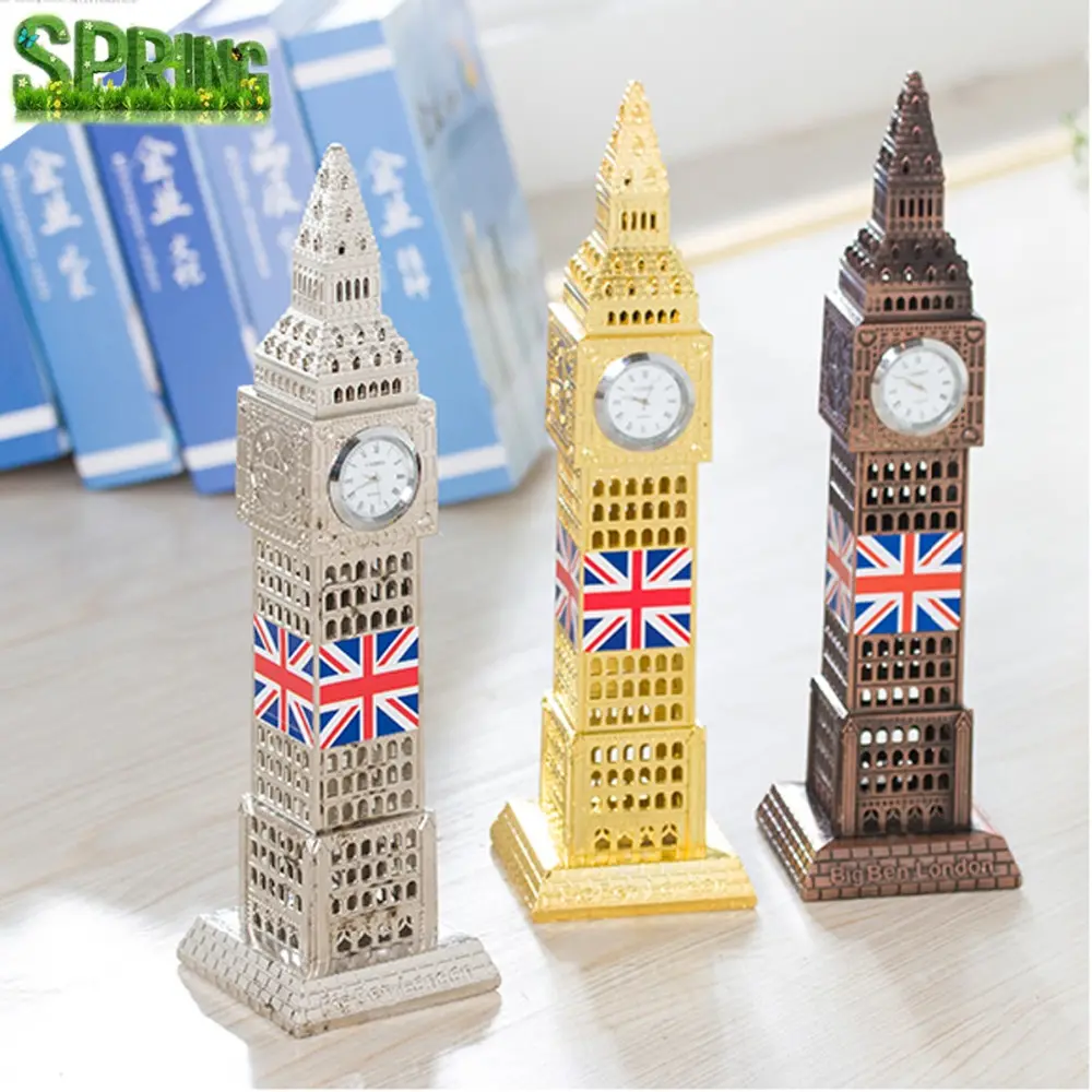 영국 런던 빅 벤 시계 기념품과 금속 빅 벤 런던 리얼 시계 모델