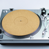Tapis de glisse pour plateau tournant en vinyle LP de 12 pouces imprimés sur mesure Tapis de glisse en liège avec logo OEM