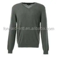 v neck patterned fashion men sweater