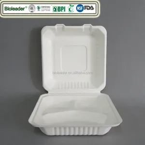 Cajas biodegradables de embalaje de comida rápida para restaurante, papel ecológico desechable redondo para pescado, Platos y platos