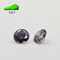 Padiation topaze mystique naturelle forme ronde pierre précieuse en vrac pierre de topaze blanche pour colliers de bijoux de mode