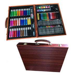 150 ADET 150 adet Deluxe ahşap ahşap ahşap kutu kutu Lüks Çizim hediye çocuklar kırtasiye sanat seti - Product Image 2