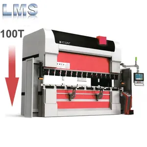 LMS 100 toneladas cnc prensa de freno para dobladora de la hoja de metal con 3 Metro longitud de doblado