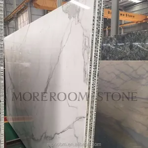 Calacatta Marble Laminated with aluminium honeycomb stone panel