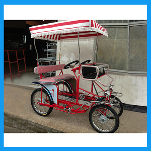 Conjunto <span class=keywords><strong>de</strong></span> cuatro Ruedas Playa Doble <span class=keywords><strong>4</strong></span> Persona Surrey Bicicleta con Asiento <span class=keywords><strong>de</strong></span> Bebé - Product Image 2