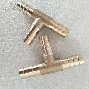 1/8インチNPT T型ホースバーブ、鋳造真鍮ホースバーブティー - Product Image 3