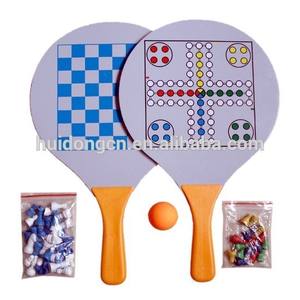 Raqueta de madera de alta calidad, juego de pala, dos murciélagos, una pelota con juego de <span class=keywords><strong>ajedrez</strong></span>, venta al por mayor - Product Image 1