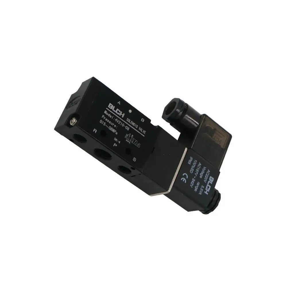 Válvula Solenoide de Control de aire neumática, bobina eléctrica de alta calidad, 4V210-08, 5/2 vías, 4V210, venta de fábrica