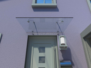 New Ngoài Trời Khung Thép Không Gỉ Mưa Kính Cửa Cửa Sổ Tán - Product Image 6