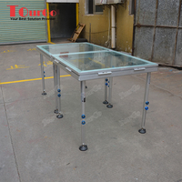 Plateforme de podium portable en acrylique et plexiglas pour défilé de mode