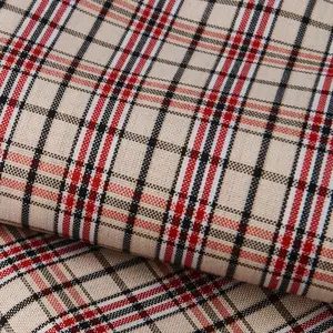 Pabrik Flanel Kotak-kotak Diperiksa Kain Pemasok 100% Katun Sikat Kain Tenun Celup Tartan Madra Gingham Kain untuk Kemeja Seragam Sekolah